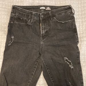 Black slim straight old navy jeans